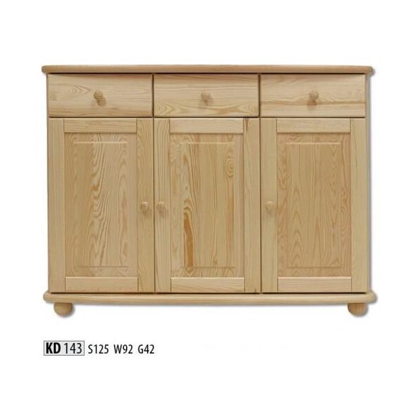 Credenza Credenza Cassettiera Pino Massello Soggiorno Legno Massello Legno Massello-image