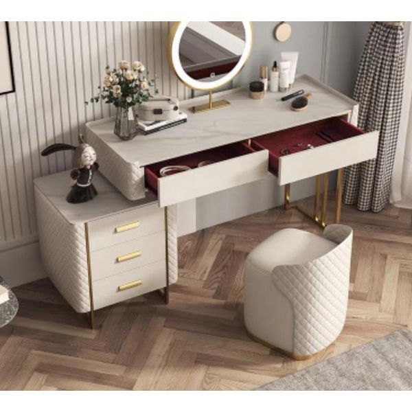 Tavolo Da Toilette Specchio Da Parete Parrucchiere Comò Consolle Tavoli Da Camera Da Letto Nuovo-image