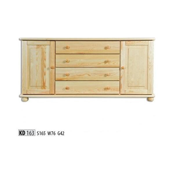 Credenza Cassettiera Solida Credenza Mobile Cassettiera Cassettiera In Vero Legno Nuovo-image