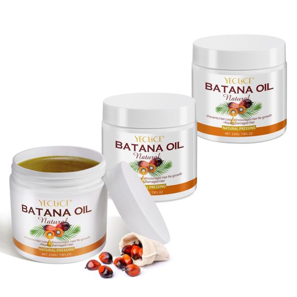 Olio Di Batana Per La Crescita Dei Capelli Cura Dei Capelli Viso Pelle Unghie Vegan, 3X 220G-image