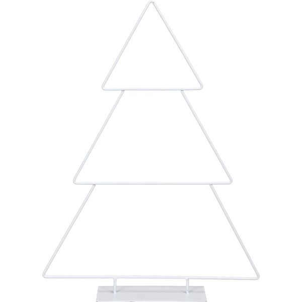 Albero Di Natale In Metallo Bianco 41Cm Scandi Decorazione Moderna-image