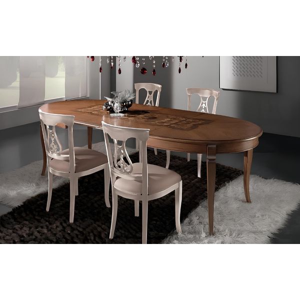 Set Da Sala Da Pranzo Set Da Pranzo Classico In Vero Legno 4 Pezzi Set Di Sedie 4X Sedie-image