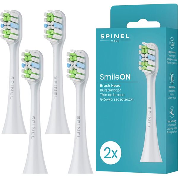 Spinel Care Accessori Per Spazzolino Smileon Bianco 4 Pezzi Spazzolino Sonico Di Ricambio-image