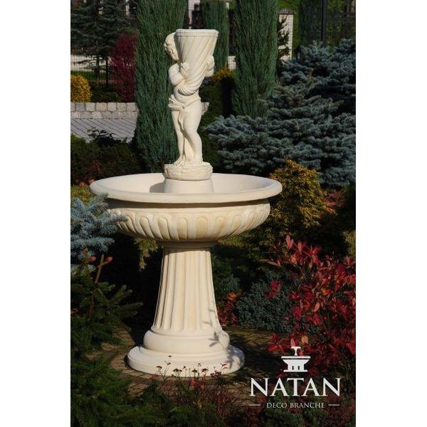 Fontana Giardino Laghetto Fontana 159Cm Pietra Fontana Giardino Fontana Fontaine Nuovo-image