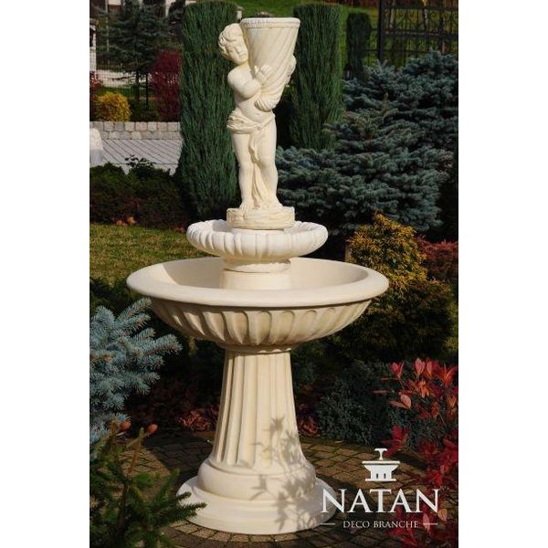 Fontana Ornamentale Fontana 172Cm Scultura Fontana Decorazione Giardino Fontana Stagno Nuovo-image
