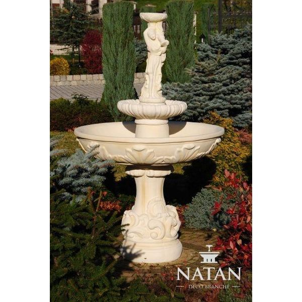 Fontana Giardino Laghetto Fontana 165Cm Pietra Fontana Giardino Fontana Fontaine Nuovo-image