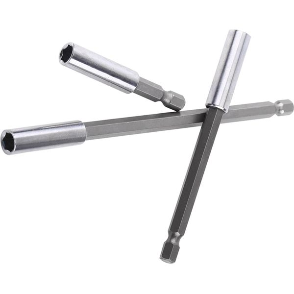 3Pcs Elettrico Trapano Cacciavite Extension Bar Magnetico Bit Holder 1/4" Shank Tool"-image