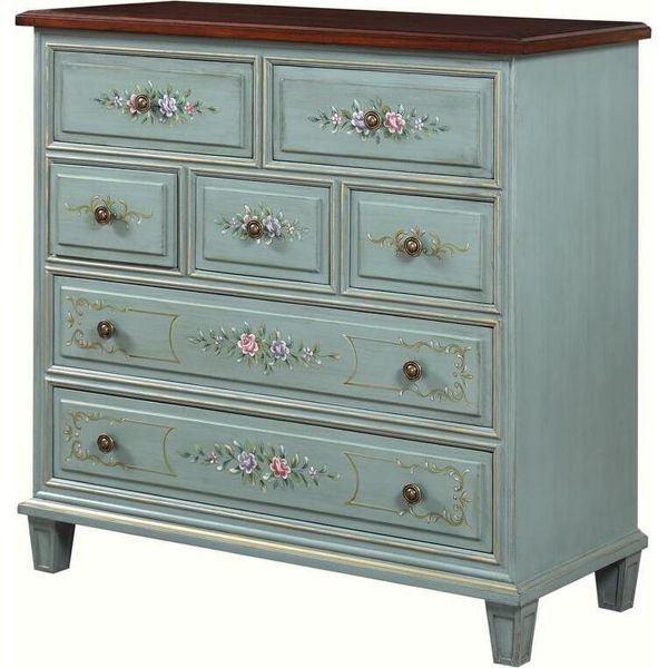 Cassettiera 108Cm Credenza Mobile Credenza Legno Mobile Cassettiera Legno Massiccio-image