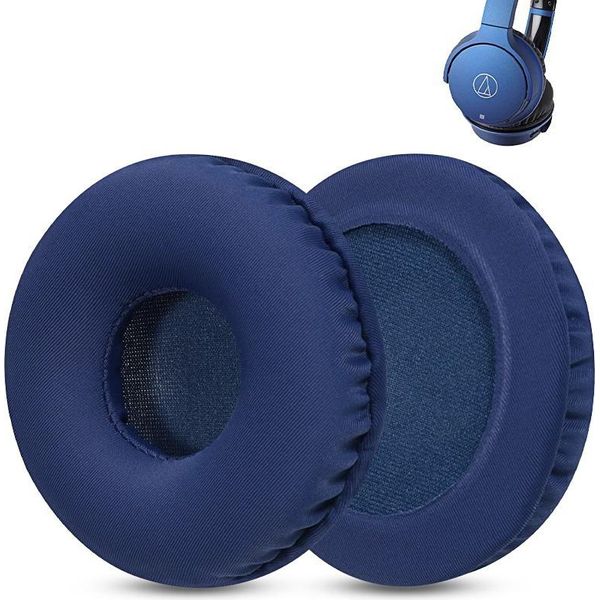 Inf Cuscinetti Auricolari Di Ricambio Per Cuffie Sony WH-CH520 - Tessuto In Seta Di Ghiaccio (7 Cm) Blu-image