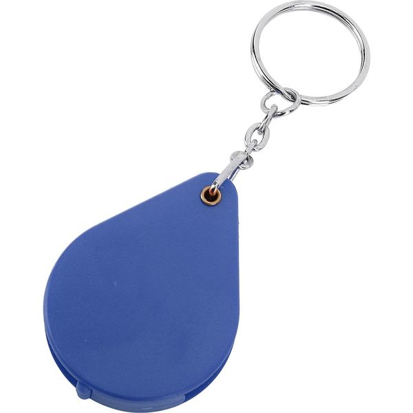 Portachiavi Con Lente D'ingrandimento 10X Mini Lente D'ingrandimento Portatile Pieghevole Con Portachiavi Per Lettura All'aperto Blu-image