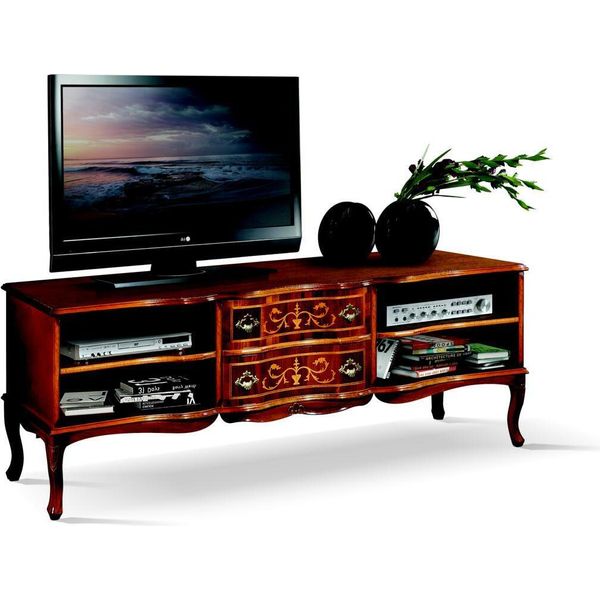 Mobili In Legno Italiano Credenza Tv Lowboard Lungo Rtv Mobile Soggiorno Nuovo-image