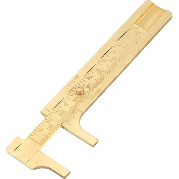 Calibro A Corsoio A Doppia Scala Calibro Scorrevole Portatile In Ottone Calibro A Corsoio Strumento Di Misura (80 Mm)-image