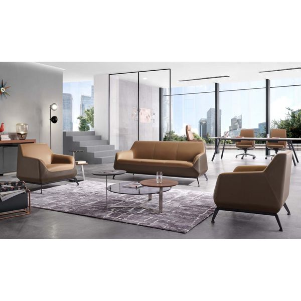 Set Di Divani Lounge Club Sofas Designer Seat Upholstery Group Set 3+1 Couch-image