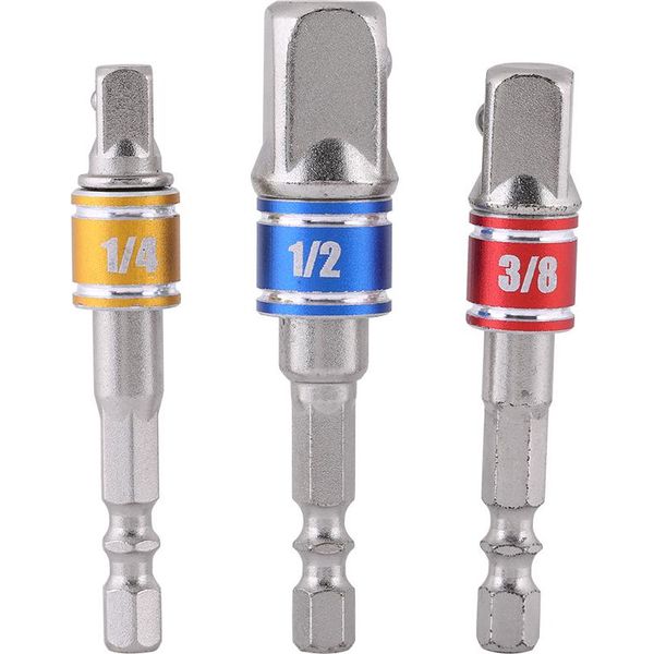 3Pcs Power Screwdriver Extension Bar Adapter 1/4 Inch Hex Shank Screwdrivers Driver Socket-image