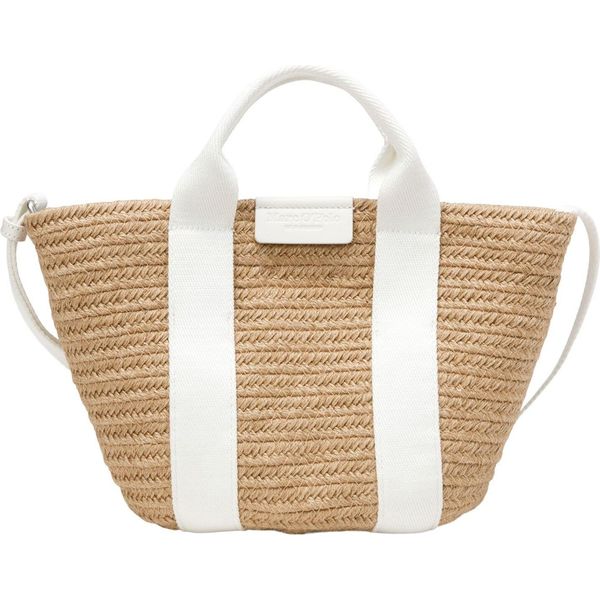 Marc O'polo Borsetta Borsa A Tracolla Meria Shopper White Cotone Marrone Chiaro-image