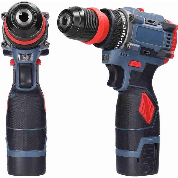 16.8V 2In1 Lithium Drill Electric Screwdriver Multi-Function Power Tool 45Nm Brushless Motor Practical Screw Driver For Home Appliances Furniture Installation Automotive Electronics Repairing-image
