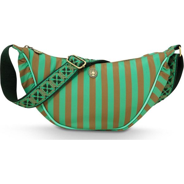 Pip Studio Borsa A Tracolla Freya Half Moon Cross Body Bag Stripe Green Multicolore-image