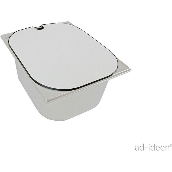 Lavello In Acciaio Inox Con Coperchio Camping 325X265X100 Mm Lavabo Camper-image
