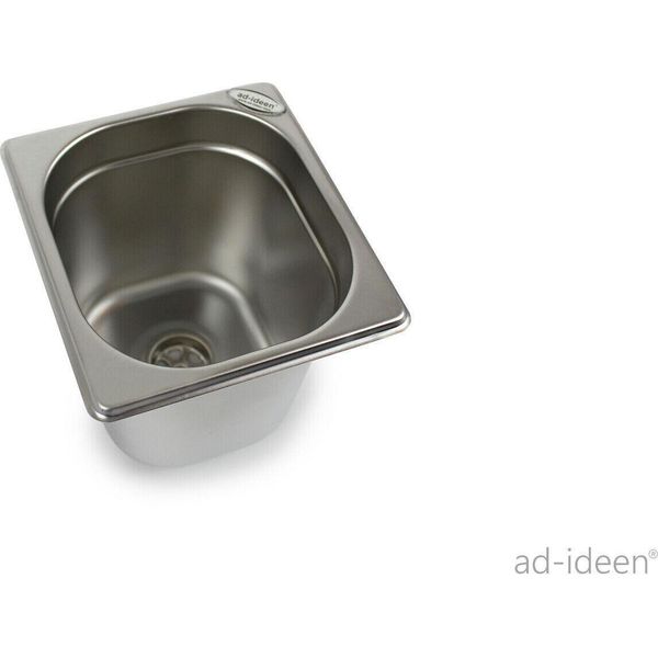 Lavello In Acciaio Inox Lavello Da Campeggio Lavandino Per Gelati Eismobil 175X160X150 Mm-image
