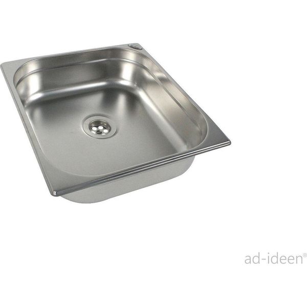 Lavello In Acciaio Inox Da 1 1/2" Lavello Per Camioncini 354X325X100 Mm"-image