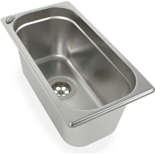 Lavello In Acciaio Inox Da 1 1/2" Lavello 325X176X200 Mm Incl. Scarico Snack Bar"-image