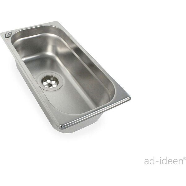 Lavello In Acciaio Inox Da 1 1/2" Lavello 325X176X100 Mm Con Scarico Imbis"-image