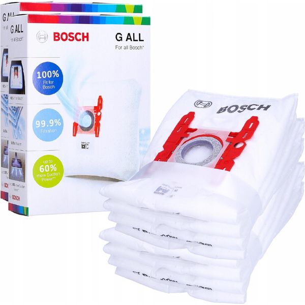 8 Sacchetti Per Aspirapolvere Originali Bosch BBZ41FGALL Tipo G All – Sacchetti In Microfibra Powerprotect-image