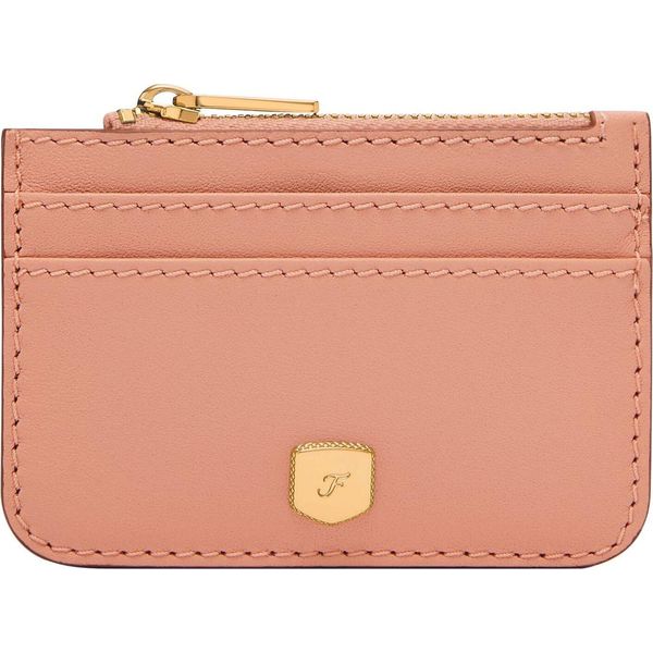 Fossil Portacarte Caso Chiave Lennox Zip Card Case Ethereal Rosa Salmone-image