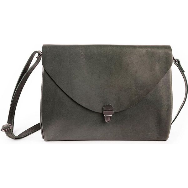 Harold's Pelle Borsa A Tracolla Pochette Fold Handbag Clutch Green Verde Scuro-image