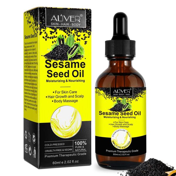 Olio Di Sesamo Nero Aliver Per Capelli E Pelle - 60 Ml-image