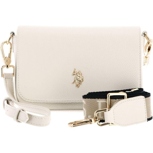 U.S. Polo Assn. Borsa A Tracolla Mansion Flap Crossbody Bag Cream White Avorio-image