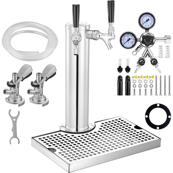 Succebuy Beer Tower Kit Con Due Rubinetti - Date Libero Sfogo Ai Vostri Rubinetti Per Le Feste. Questo Kit A Torre Per Fusti Di Birra Succebuy Cambia Radicalmente Il Modo Di Servire La Birra A Casa O Alle Feste.-image