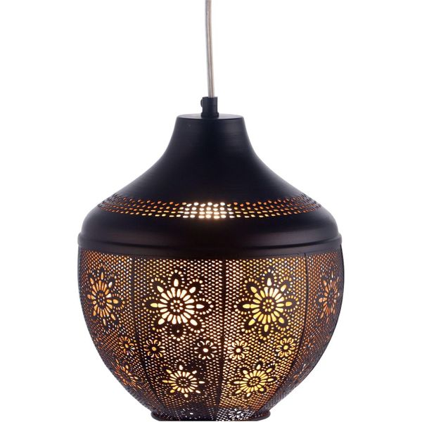 Lampada A Sospensione Orientale Boha In Metallo Lavorato A Mano 27Cm-image
