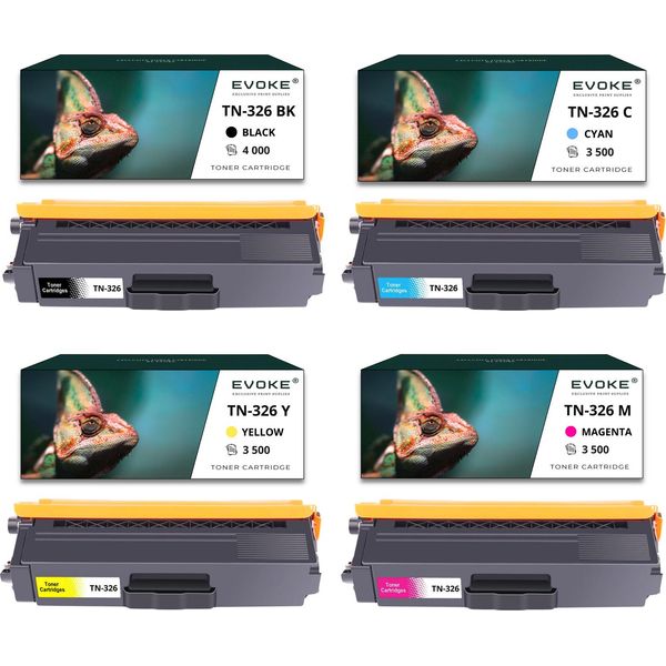 4X Toner Per Brother TN326BK-326B TN326BK Cmyk = Nero + Blu + Rosso + Giallo | Sostituzione Per HL-L8350CDW MFC-L8850CDW MFC-L8650CDW MFC-L8850CDW-image