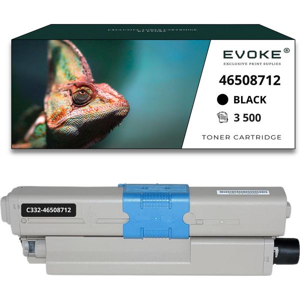 Toner Per Oki 46-C332XB 46508712 Nero (Nero) | Ricambio Per C 332 Dn 332 Dnw Mc 332Dn 363 Dn 363 Dnw Mc 363 N-image