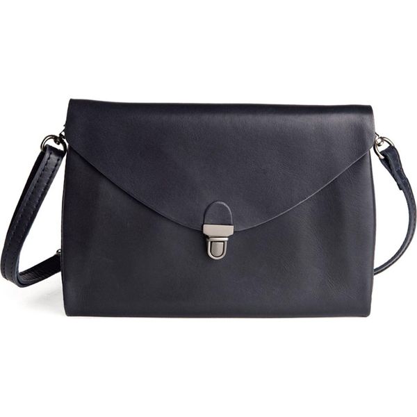 Harold's Pelle Borsa A Tracolla Pochette Fold Handbag Clutch Dark Blue Blu Scuro-image