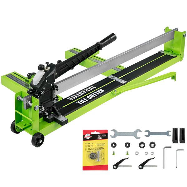 Succebuy Taglierina Manuale Per Piastrelle Da 31,5 Pollici, Taglierina Per Piastrelle In Ceramica E Gres Porcellanato Da 1,4 Pollici Con Guida Laser, Struttura Interamente In Acciaio E Ruote Di Taglio Di Ricambio, Utensile Manuale Per Taglierina Per Piastrelle-image