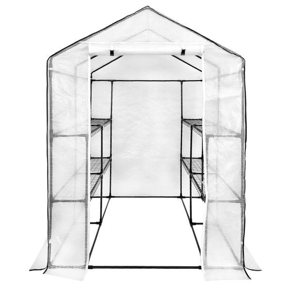 4Iq Mini Tunnel Per Serre Con Ripiani 1,4X1,4X2 M, Bianco-image