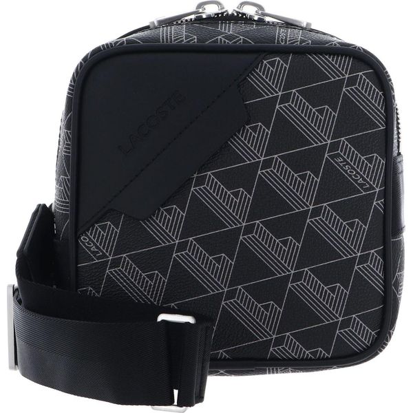 Lacoste Borsa A Tracolla The Blend Square Crossover Bag Monogram Noir Gris Nero-image