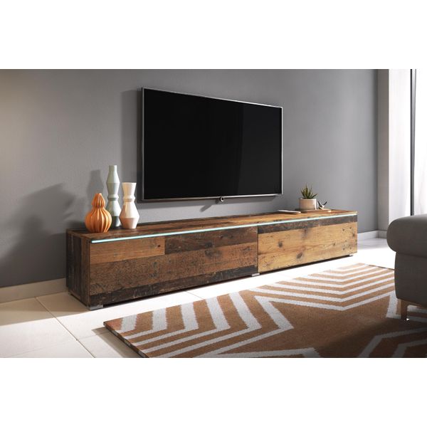 Minio Go For It, Mobile Tv "Donna"", Lavagna Bassa, 180 Cm, In Piedi, Sospeso, Colore Oldwood"-image