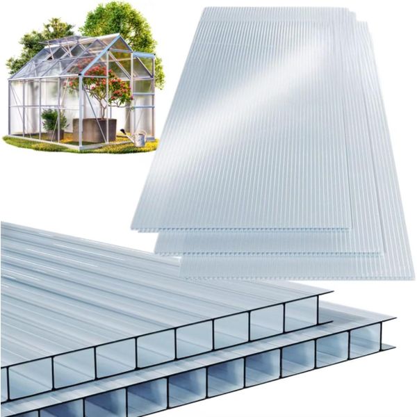 Policarbonato Cavo Mark 4Mm, 60,5X121X0,4Cm, 14Pz, Trasparente-image