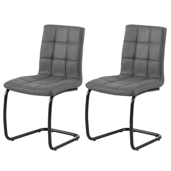 Casa Dolce Partia Sedia Da Pranzo, Set Di 2, Grigio Scuro, 46,5X55X90,5 Cm, Mobili Per Sala Da Pranzo, Imbottiti-image
