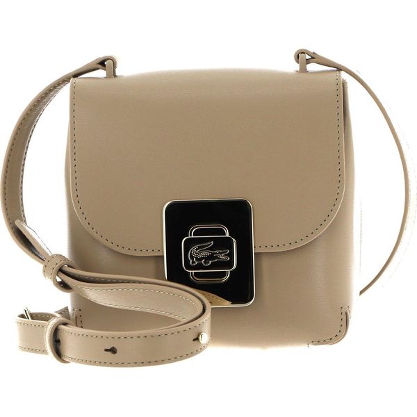 Lacoste Pelle Borsa A Tracolla Borsa A Tracolla Amelia Vertical Crossover Bag Viennois Beige-image