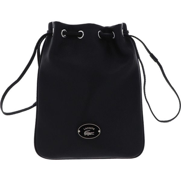 Lacoste Pelle Borsa A Tracolla Origin Croc Shoulder Pouch Noir Nero-image
