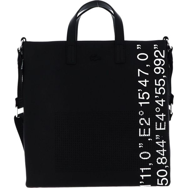 Lacoste Borsa A Tracolla Borsetta S Shopping Bag Noir Blanc Nero-image