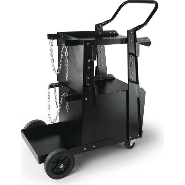 Carrello Di Saldatura 2 Ripiani Con Armadietto Chiudibile Carrello Di Saldatura Max. 120 Kg Attrezzatura Per Saldatura Carrello Con 2 Portabombole Ideale Per La Saldatura Manuale Saldatura Ad Arco Schermato Con Gas Saldatura Ad Arco Con Argon-image