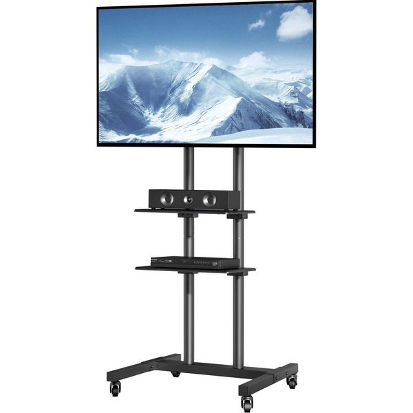 Supporto Tv Mobile Carrello Tv Mobile Per Televisori Da 32-70 Pollici Con Rotelle E Vassoio-image