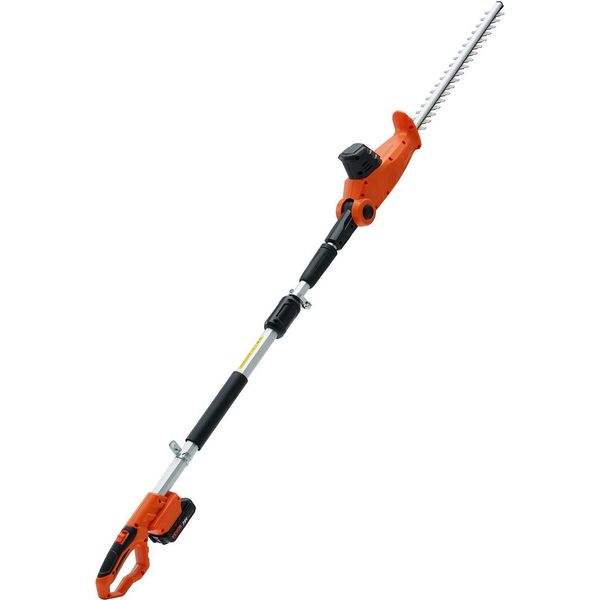 Tagliasiepi Telescopico 20V Motore In Rame 17.500 Giri/Minuto Tagliasiepi Elettrico 46Cm Lunghezza Lama 188-239Cm Estensibile 16Mm Diametro Di Taglio 30-150° Ruotabile Incl. Caricatore Rapido Batteria-image