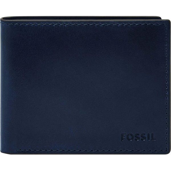 Fossil Portafoglio Derrick Bifold With Flip Id Insignia Blue Blu Scuro-image