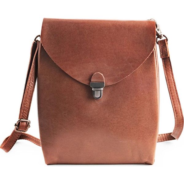 Harold's Pelle Borsa A Tracolla Fold Handbag Clutch Up Cognac Marrone-image